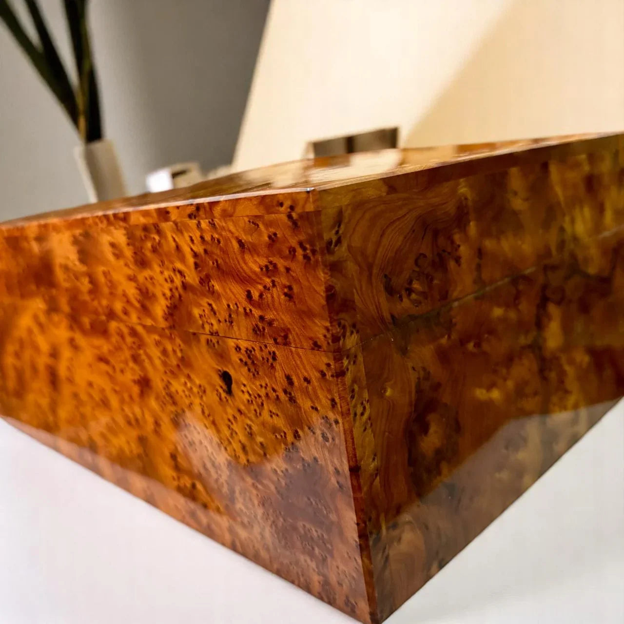 Handcrafted Wooden Jewelry Box Organizer With Key - AtlasMuseCrafts