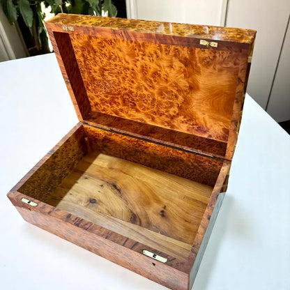 Handcrafted Wooden Jewelry Box Organizer With Key - AtlasMuseCrafts