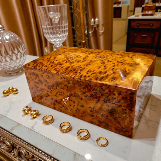 Wooden Box With Key – Handmade Moroccan by AtlasMuseCrafts