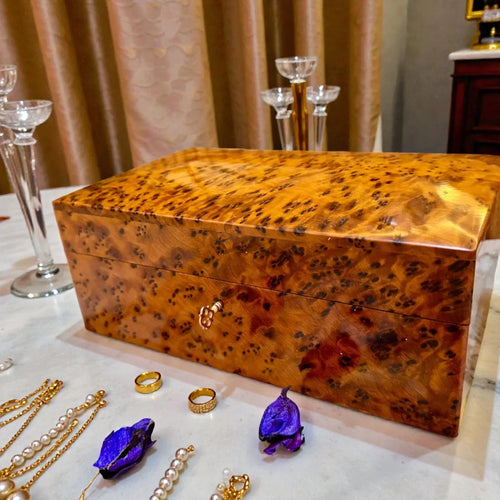 Wooden Box With Key – Handmade Moroccan by AtlasMuseCrafts