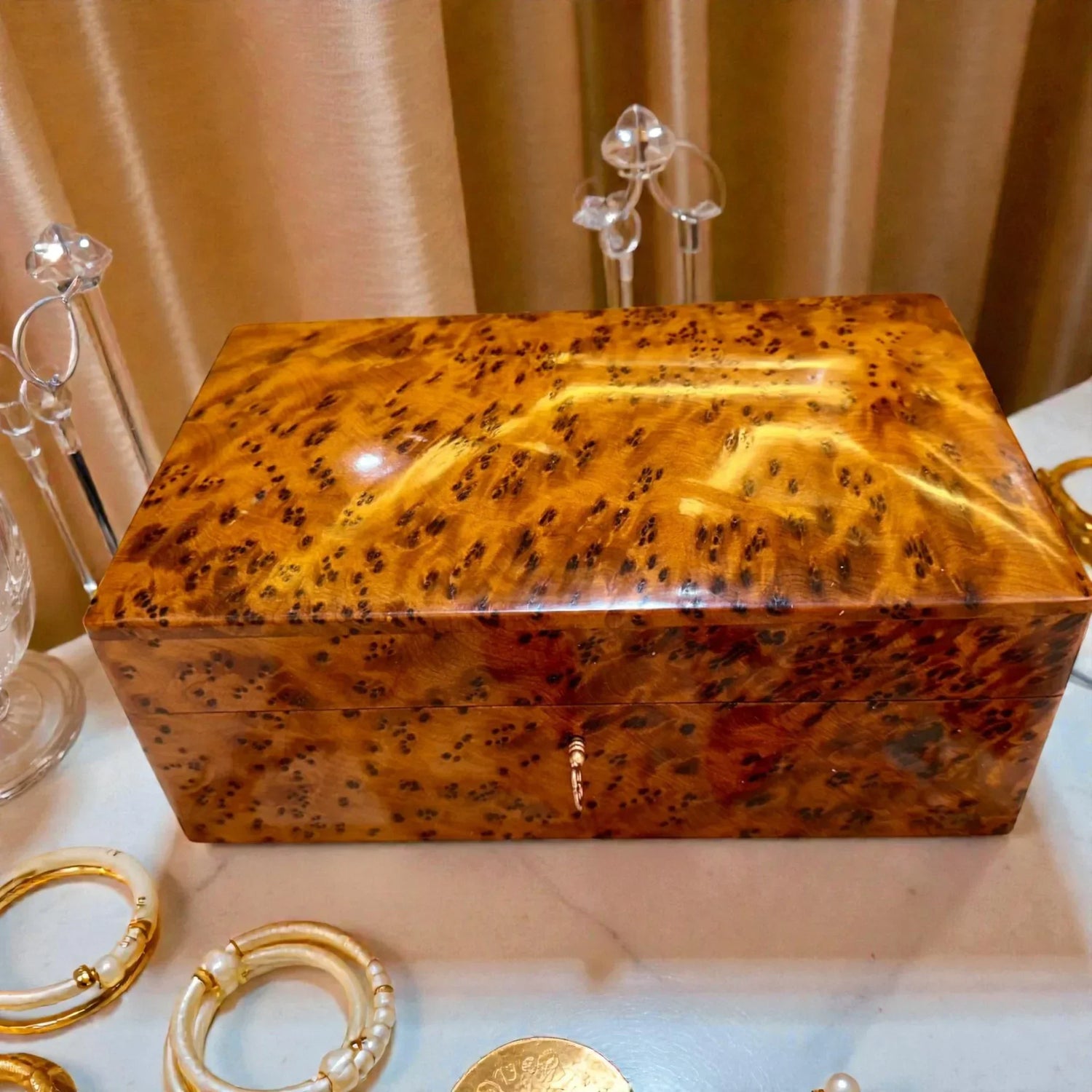 Wooden Box With Key made from