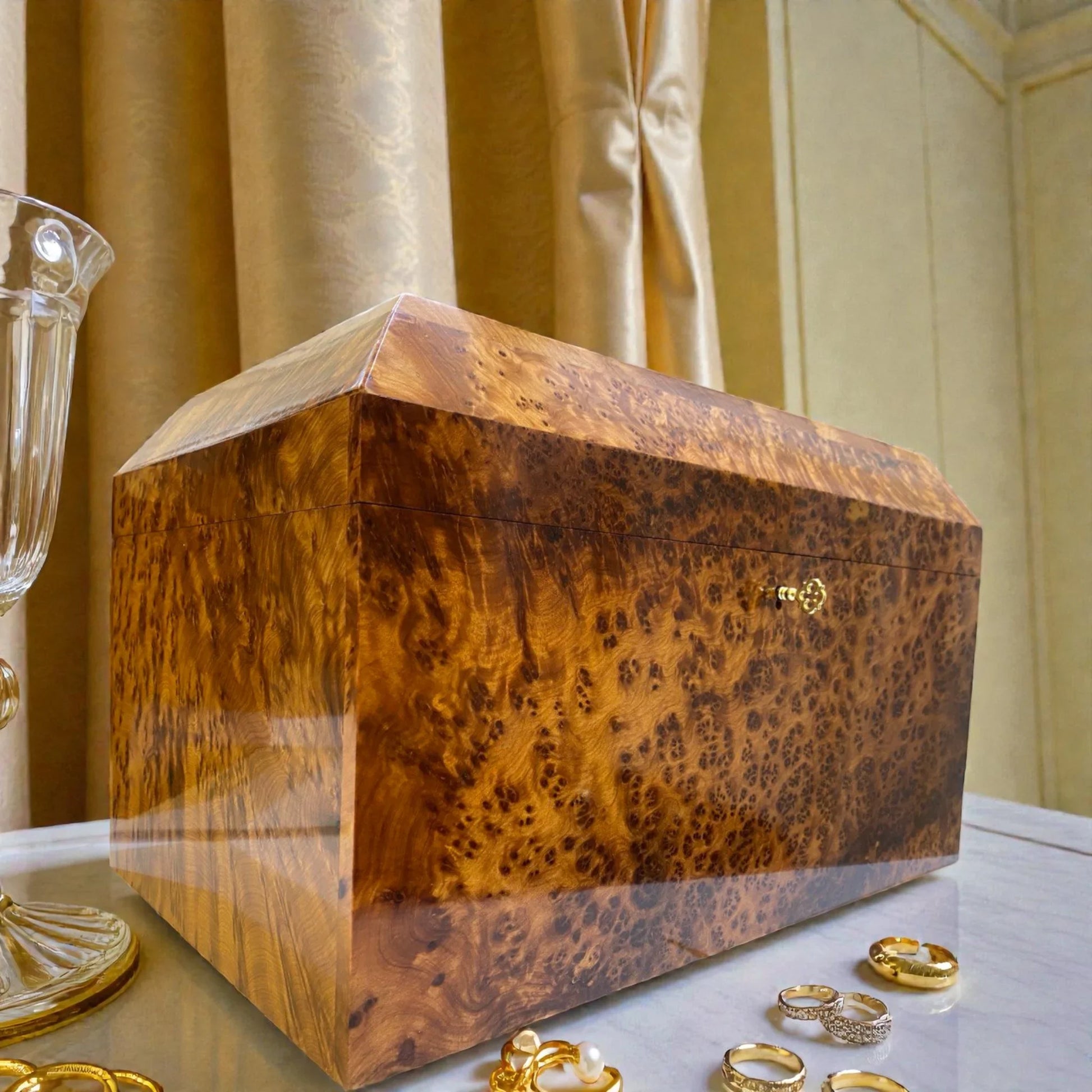 Moroccan jewellery Box burl thuya Box made from