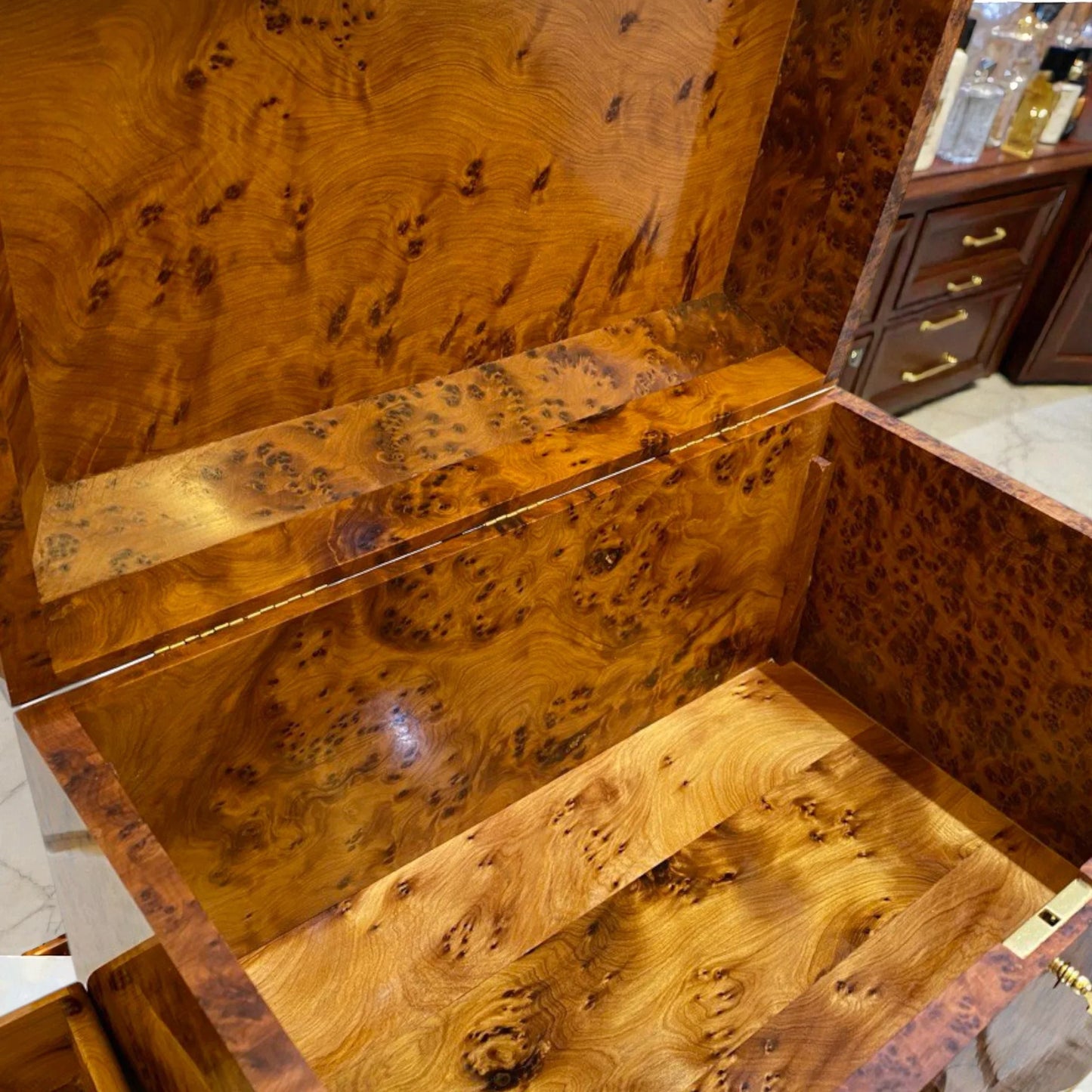 Moroccan jewellery Box burl thuya Box made from