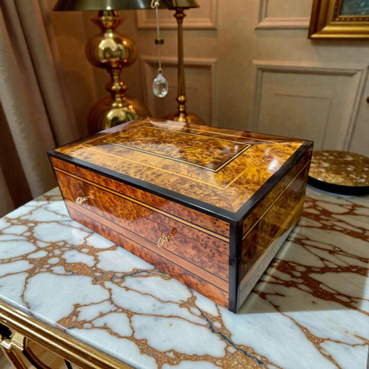 Large Wooden Box with Lock – Handmade Moroccan by AtlasMuseCrafts