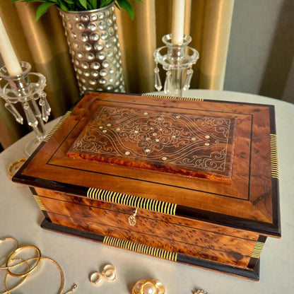 Large Jewellery Box lockable With Key made from