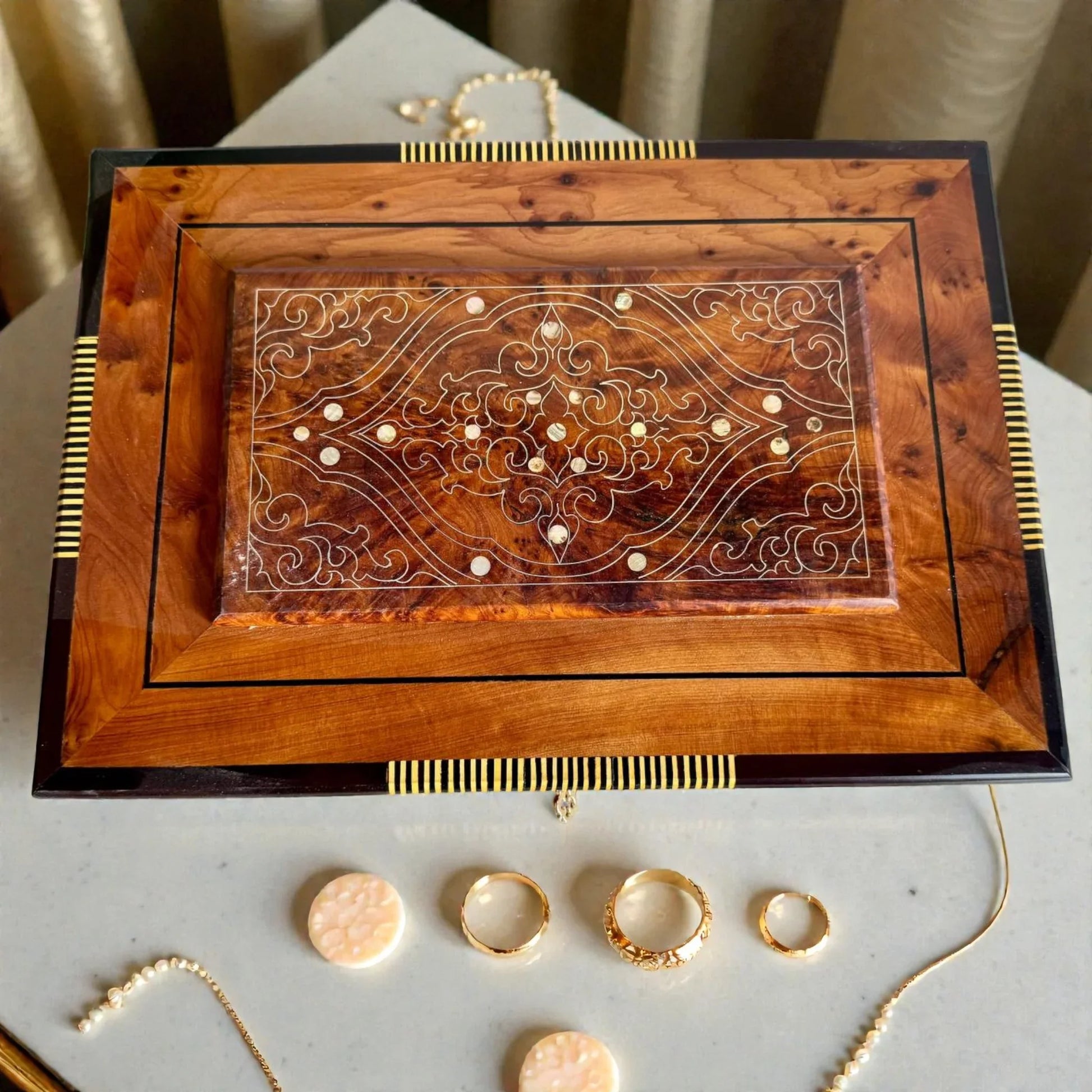 Large Jewellery Box lockable With Key made from