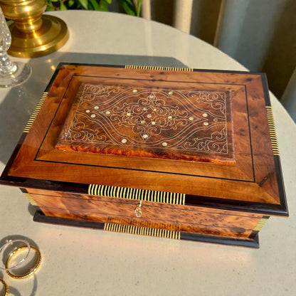 Large Jewellery Box lockable With Key made from