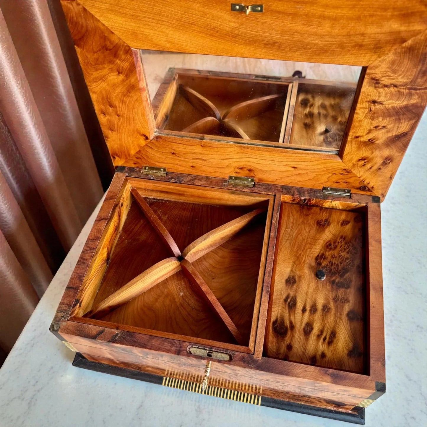 Large Jewellery Box lockable With Key made from