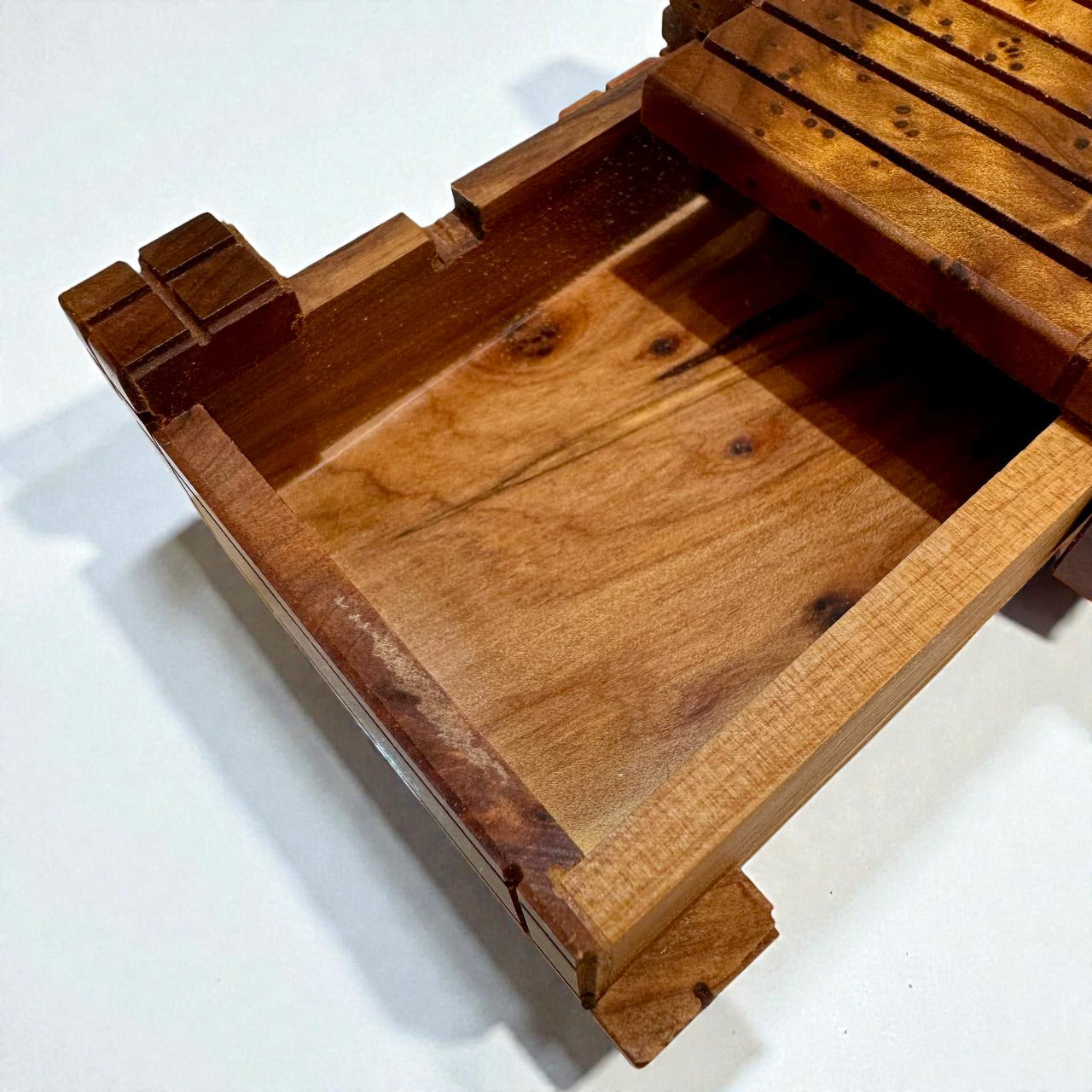 Secret Wooden Box with Hidden Compartment