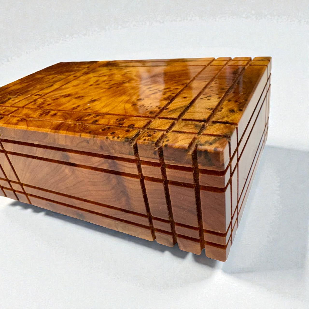 Puzzle Wooden Box with Hidden Compartments