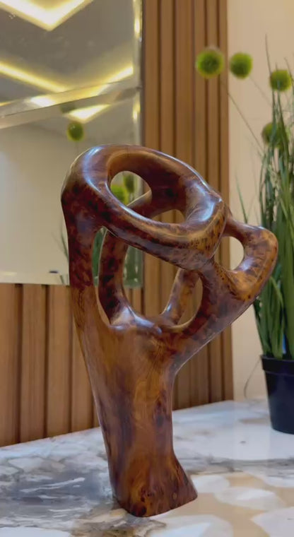 Handcrafted Curved Wood Abstract