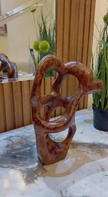 Abstract Wooden Sculpture Decor