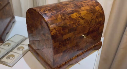 Mexican Wooden Box – Handcrafted Thuya Wood Jewelry Organizer