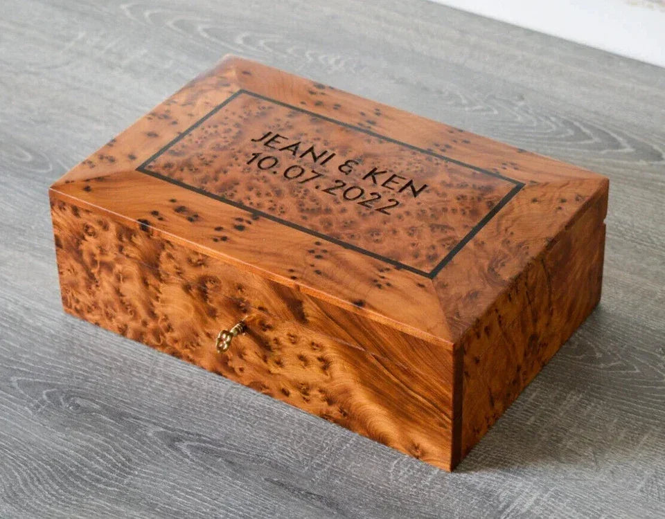Personalized Engraving Wooden Box, Custom Logo, Text & Image - AtlasMuseCrafts