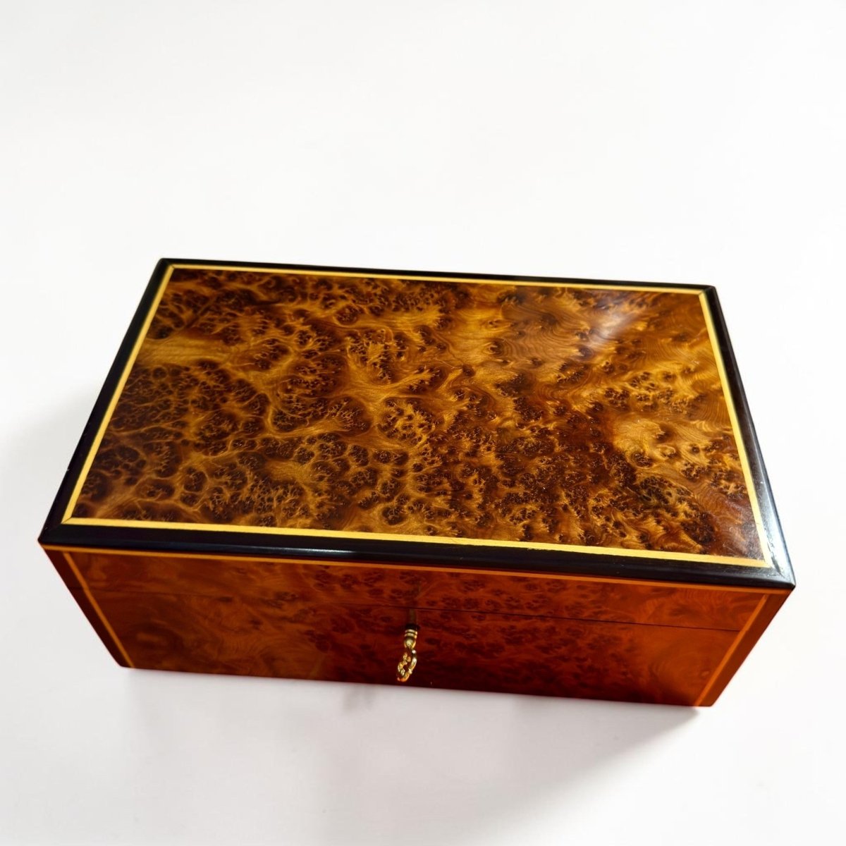 アンティーク雑貨 THE MARYLAND BOLT&NUT CO BOX Wood Jewelry Box with Lock – Moroccan Thuya Box – AtlasMuseCrafts