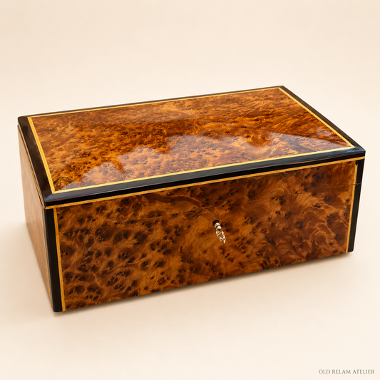 Wood Jewelry Box with Lock