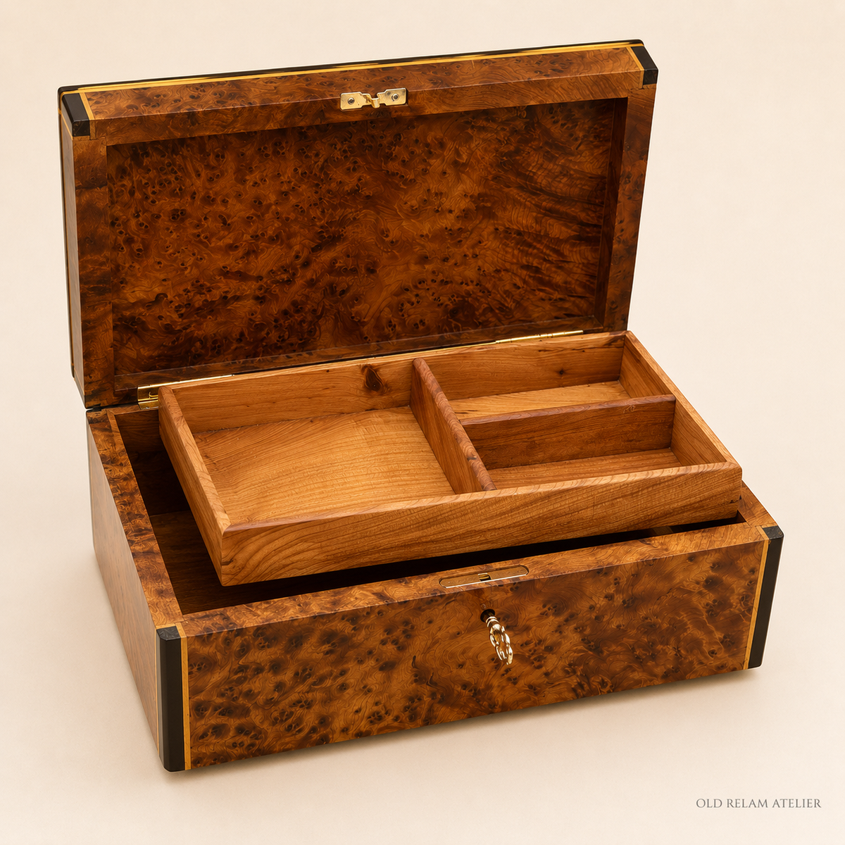 Wood Jewelry Box with Lock – additional view 2