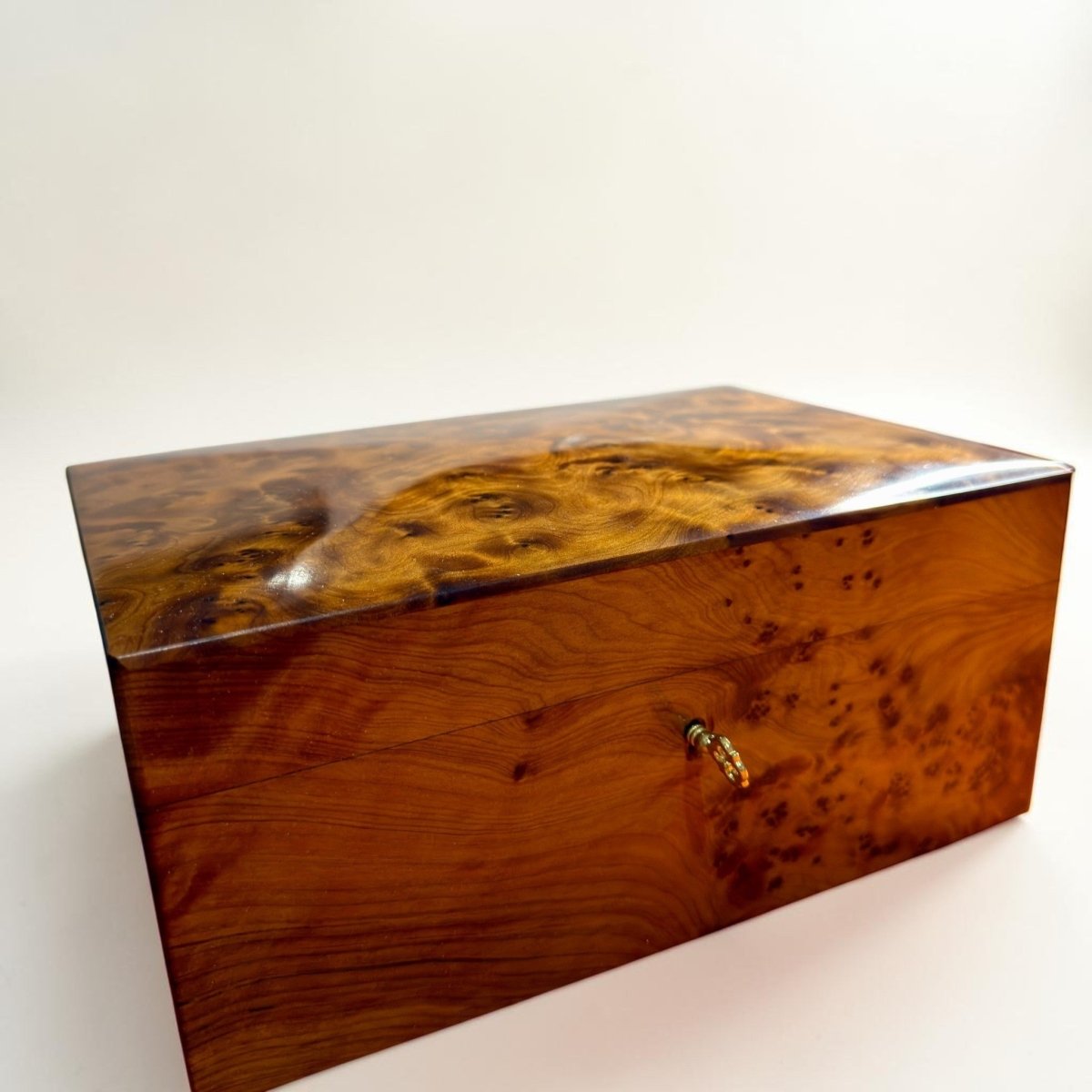 Moroccan Thuya keepsake box with two level interior for small treasures