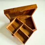 Burl Wood Box Organizer With Lock – Handmade Thuya Wooden Box