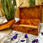 Wooden Jewelry Box With Lock - Handmade Thuya Box