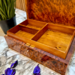 Wooden Jewelry Box With Lock - Handmade Thuya Box