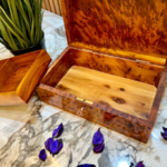 Wooden Jewelry Box With Lock - Handmade Thuya Box