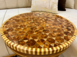 Solid Wood Coffee Table - Handmade Moroccan Inlay Table