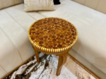 Solid Wood Coffee Table - Handmade Moroccan Inlay Table