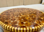 Solid Wood Coffee Table - Handmade Moroccan Inlay Table
