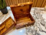 Wooden Jewelry Box – Handmade Thuya Wood Lockable Jewelry Organizer - Image 9