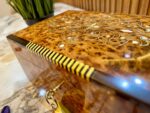 Vintage Wooden Jewelry Box - Handmade Thuya Burl Box