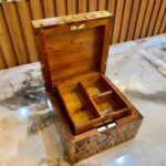 Men’s Jewelry Box - Handmade Thuya Wood Organizer With Lock