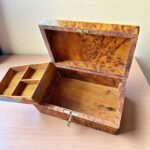 Burl Wood Jewelry Box - Handmade Moroccan Thuya Keepsake Box - Image 8