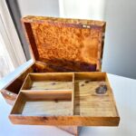 Wooden Keepsake Box – Handmade Thuya Wood Lockable Storage Box