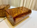 Large Wooden Jewelry Box – Handmade Thuya Wood Lockable Keepsake Box