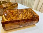 Large Wooden Jewelry Box – Handmade Thuya Wood Lockable Keepsake Box