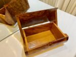 Large Wooden Jewelry Box – Handmade Thuya Wood Lockable Keepsake Box