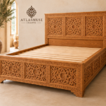 carved headboard bed frame