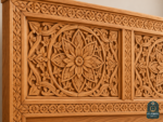 Wood Platform Bed Frame – Handmade Moroccan Solid Wood Bed