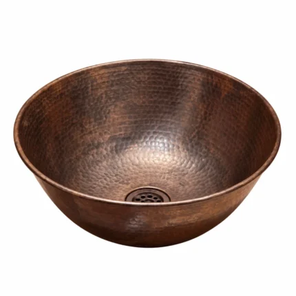 Rustic copper vessel sink