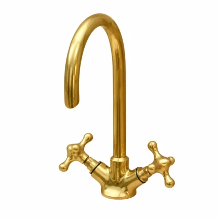 Tall Vessel Sink Faucet – Copper Bathroom Artisan Tap