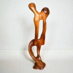 Thuya wood sculpture handmade in Morocco with natural organic form