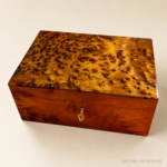 Wooden Box Organizer with Key – 23cm Moroccan Thuya Storage