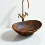Rustic Hammered copper sink handcrafted in Morocco