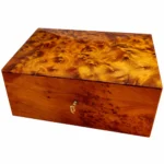 Wooden box holder with key