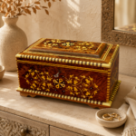 Luxury Keepsake Box Organizer with Key – Moroccan Thuya Memory Box – additional view 4