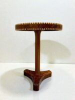 Thuya mosaic coffee table with wood inlay and tripod base