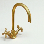 Hammered copper sink faucet handcrafted in Morocco