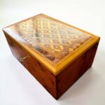 Intricate design of Jewelry Keepsake Box Organizer – Handmade Moroccan Thuya Box made from Thuya burl wood.