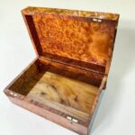 Large Jewelry Box Organizer with Lock – Moroccan Thuya, showcasing intricate Thuya burl wood craftsmanship.